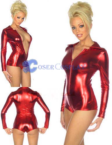 Red Sexy Lingerie Wetlook Suit